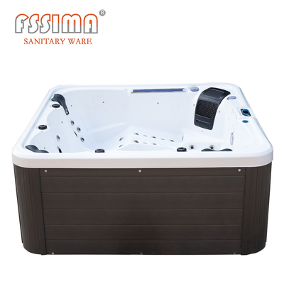 Square Air Jets Massage Bathtub Easy Cleaning Outdoor SPA Pools Hot Tub For 5 Person